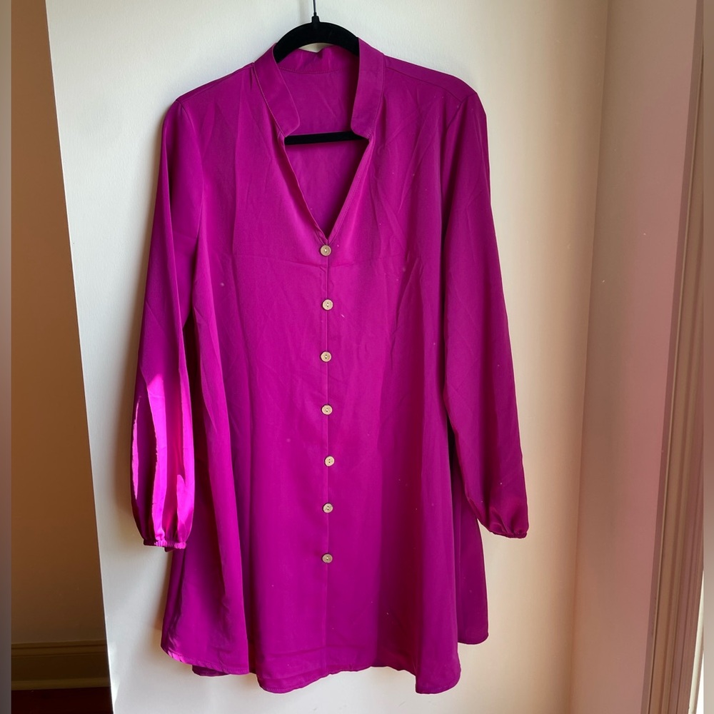 Fuchsia Shift Dress